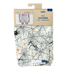 Mens Halloween Spider Webs & Spiders Boxer Shorts - Size Medium - Old Navy - NWT